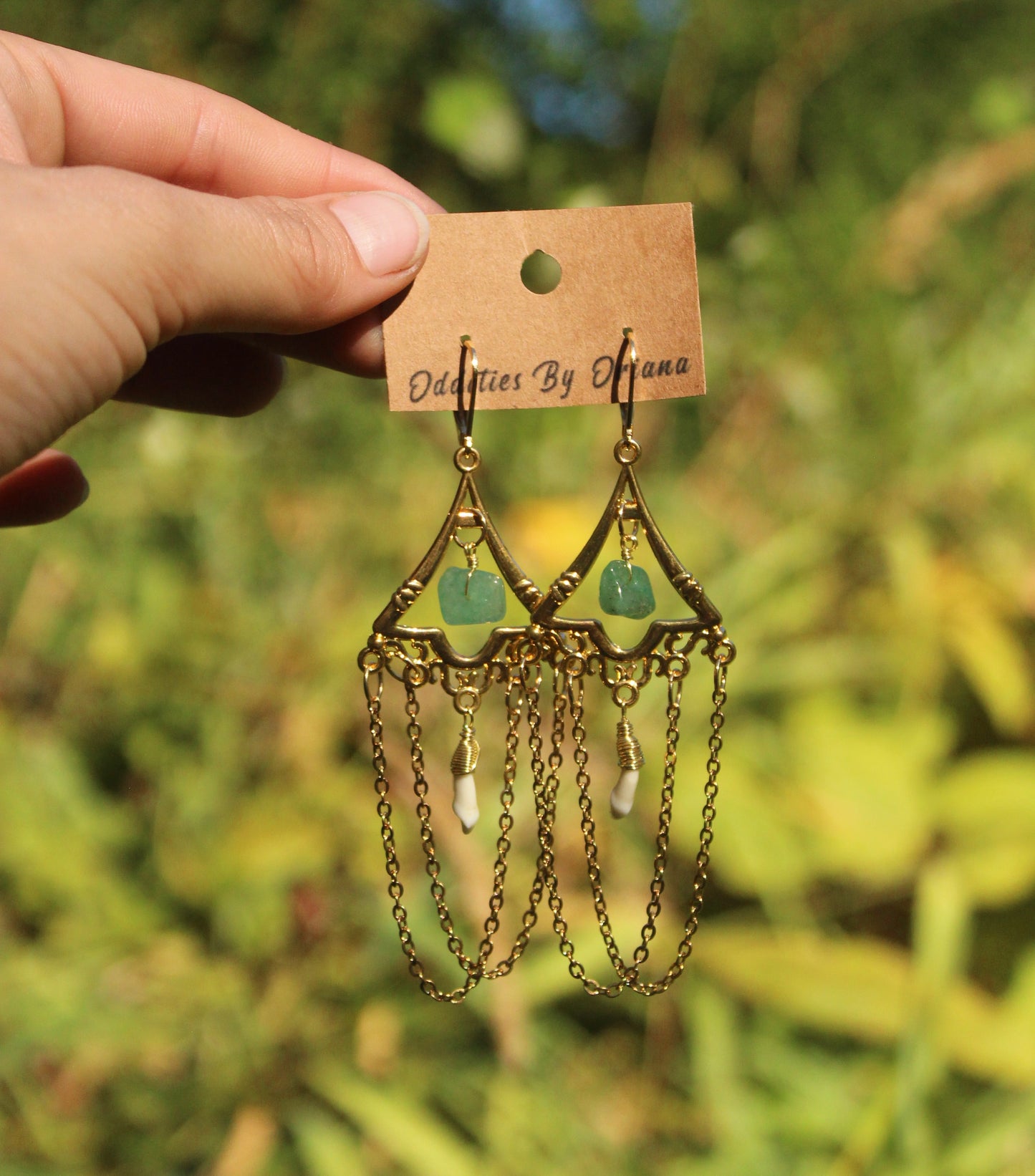 Raccoon Tooth Chandelier Style Earrings