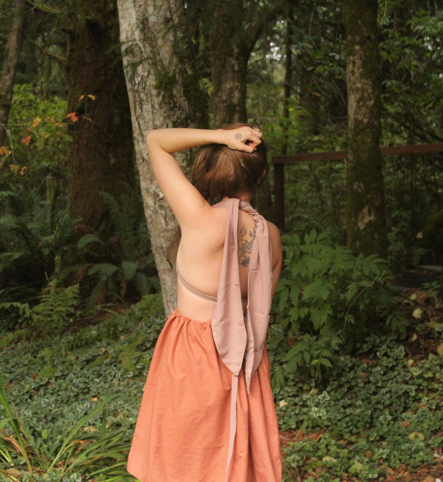 Floral Block Print Tie Top