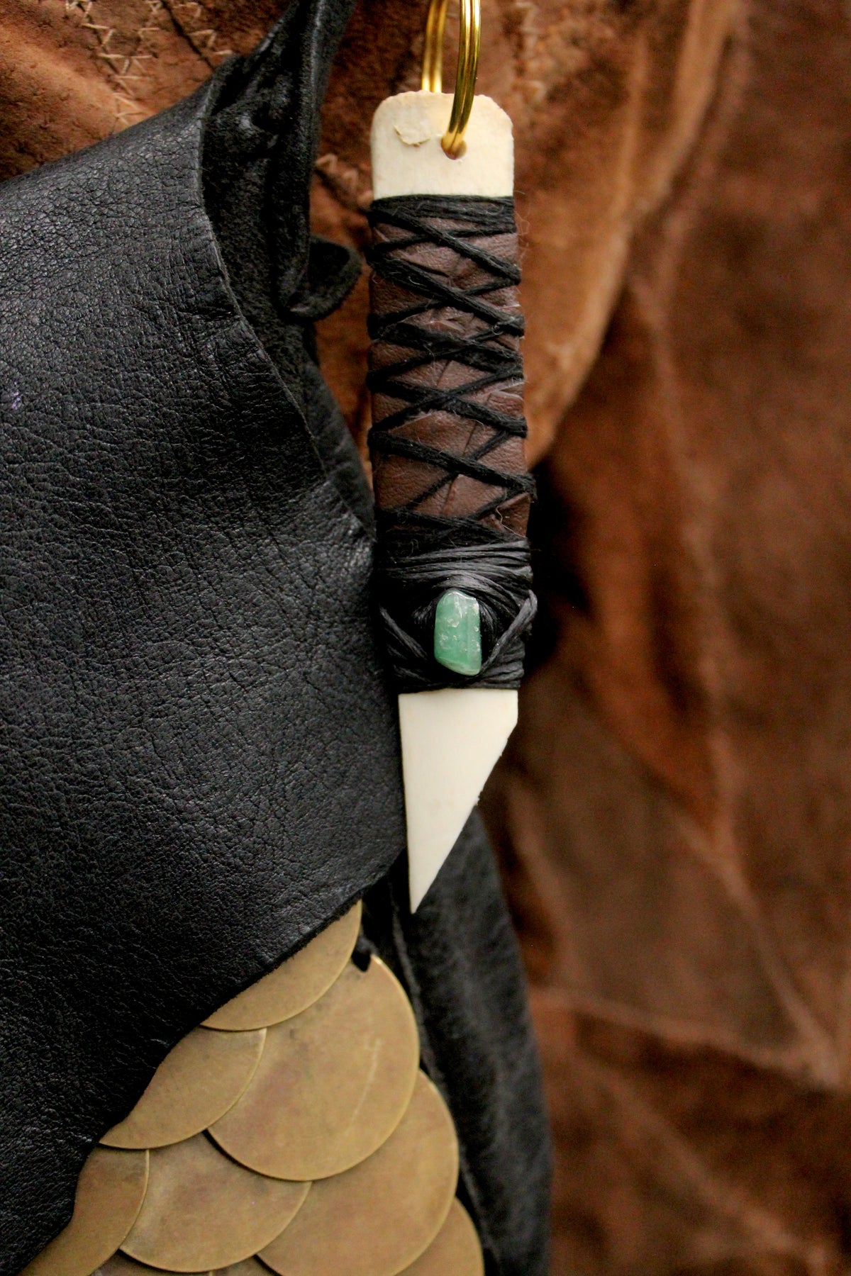 Elk Rib & Aventurine Stabber