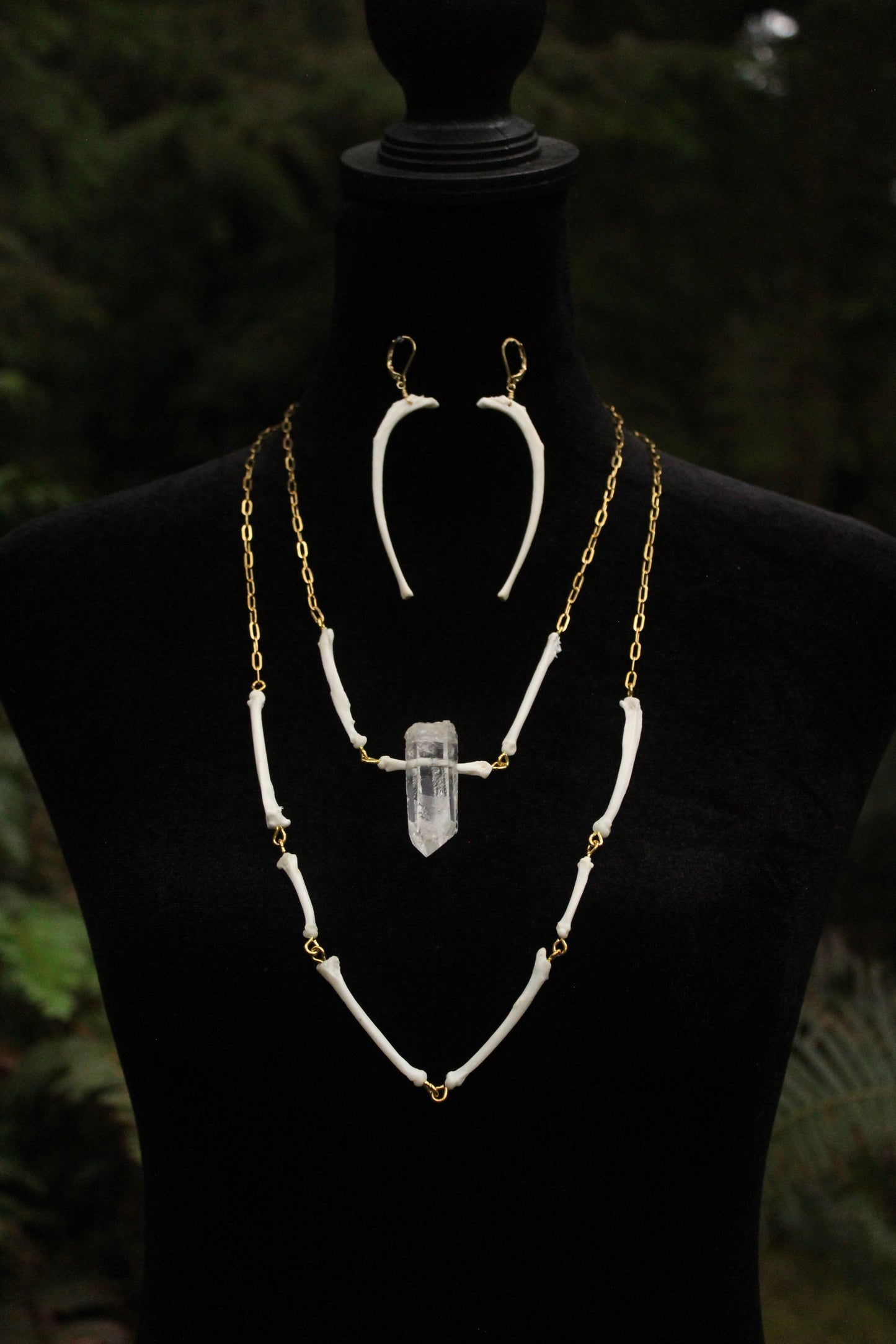 Feral Cat Paws Necklace/Waist Chain Set