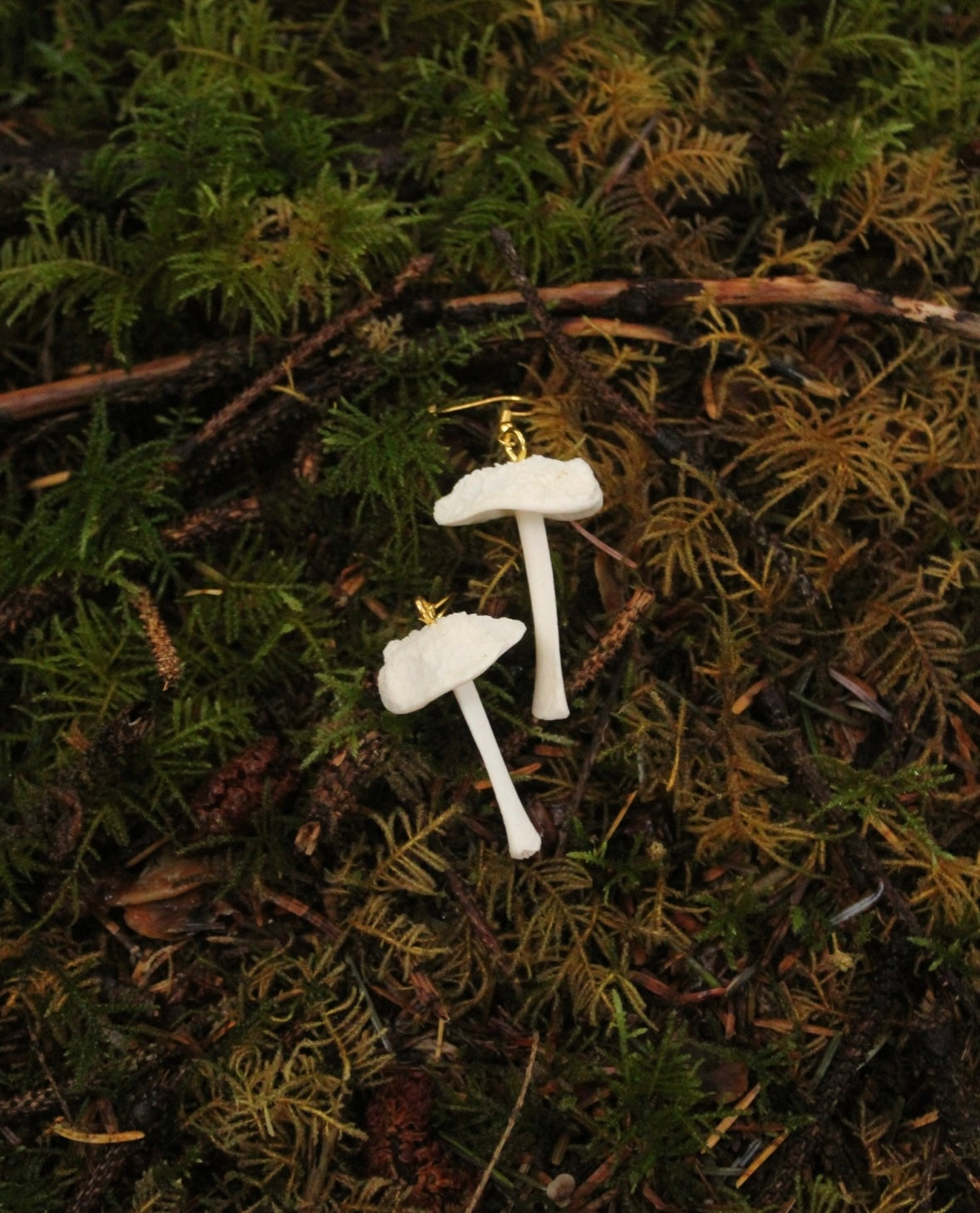 Deer Bone Mushroom Earrings GP