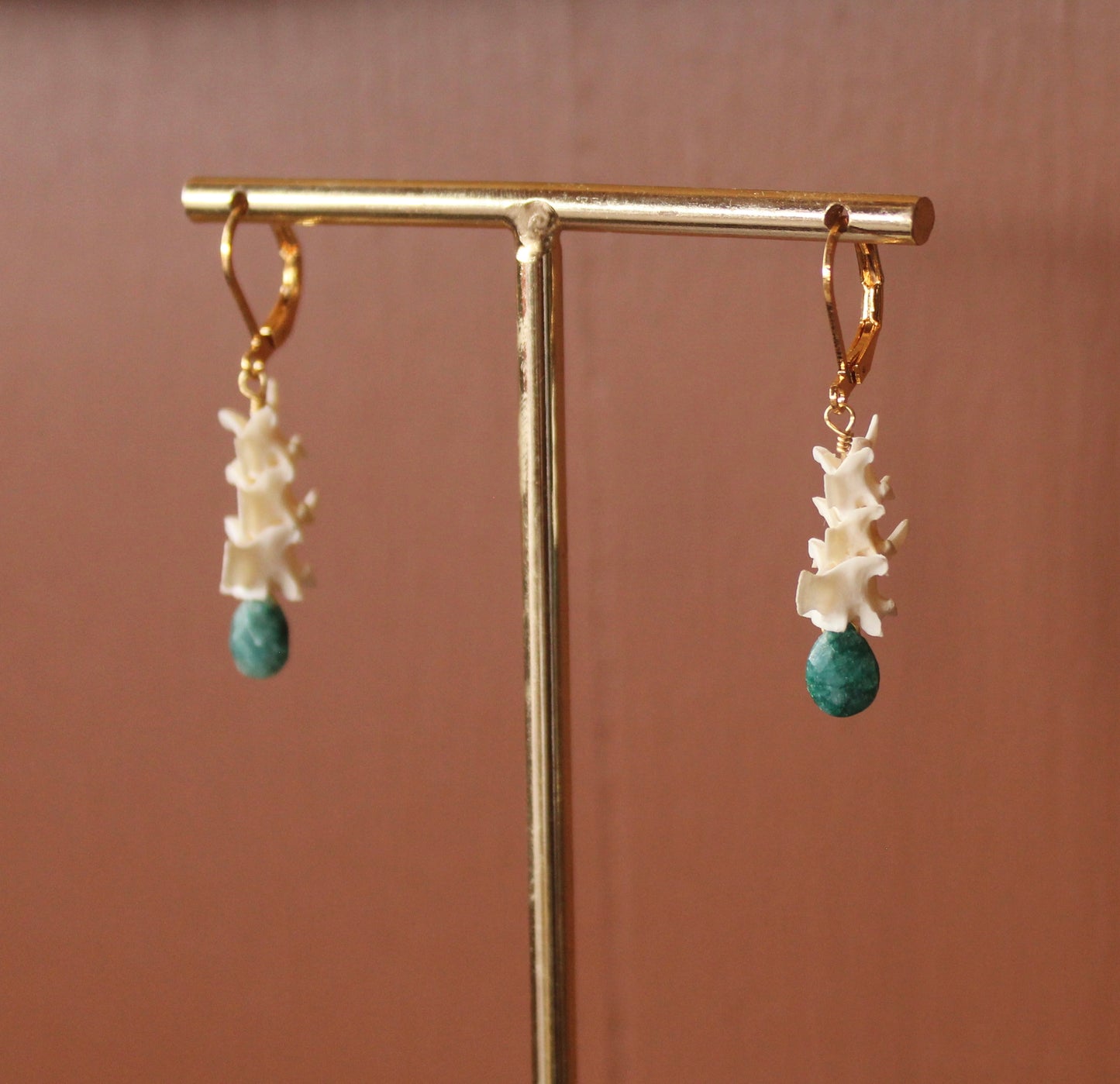 GF Emerald & Rattlesnake Drop Earrings