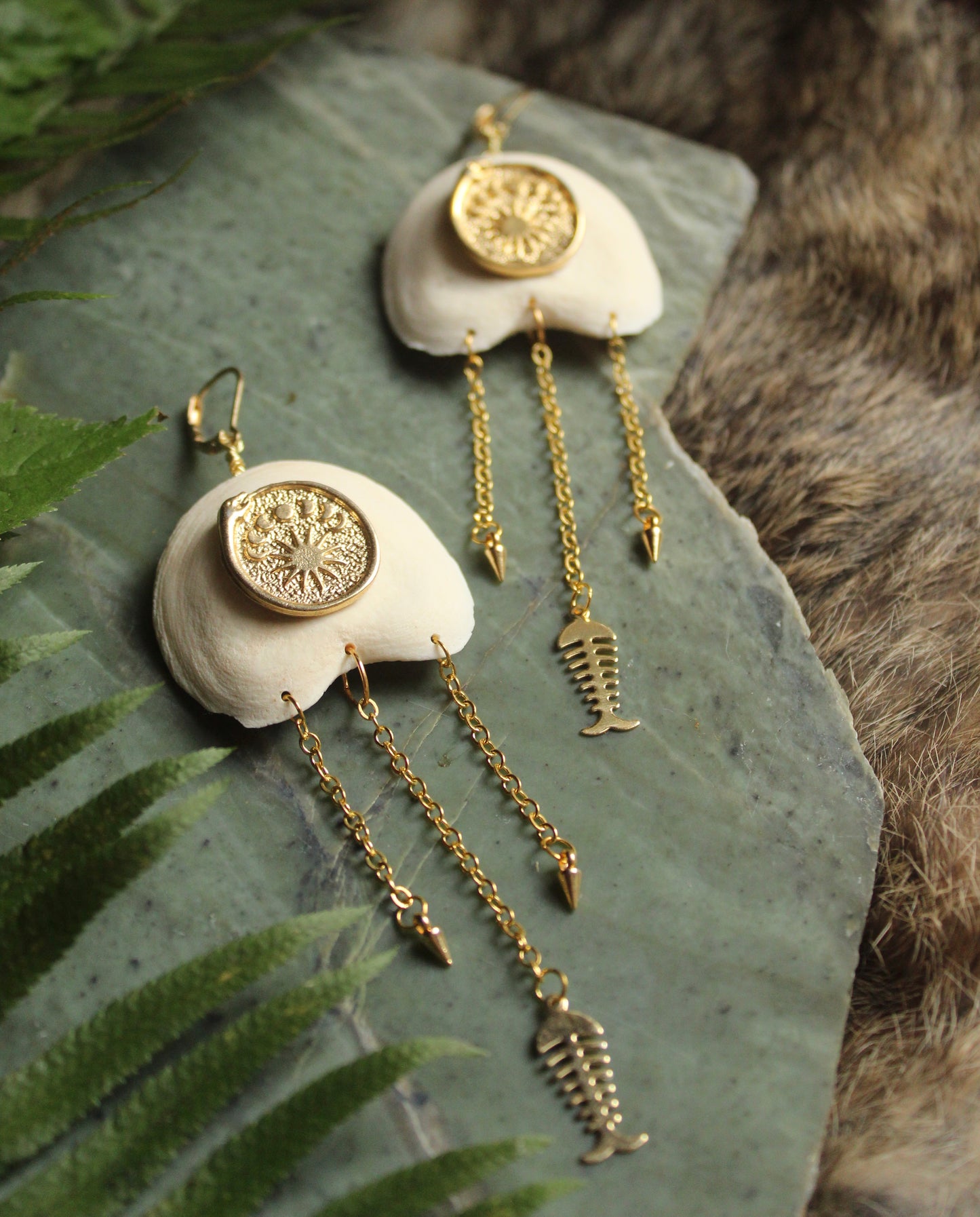 Elk Bone Drop Earrings