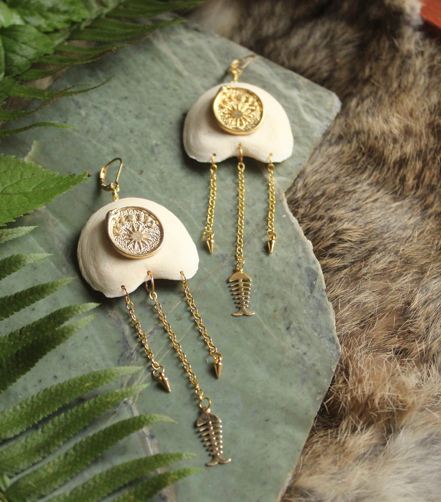 Elk Bone Drop Earrings