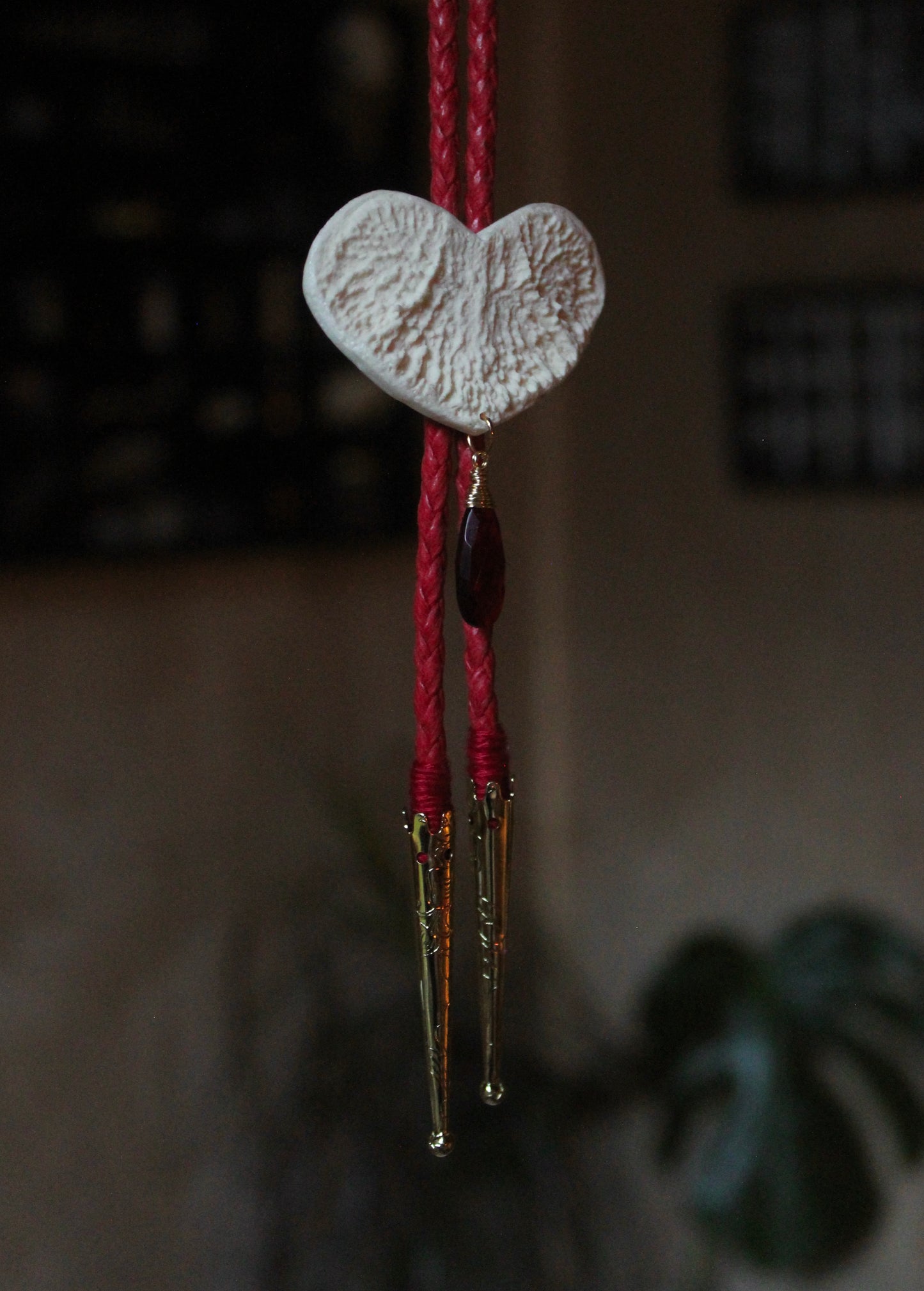 Bleeding Heart Bolo Tie