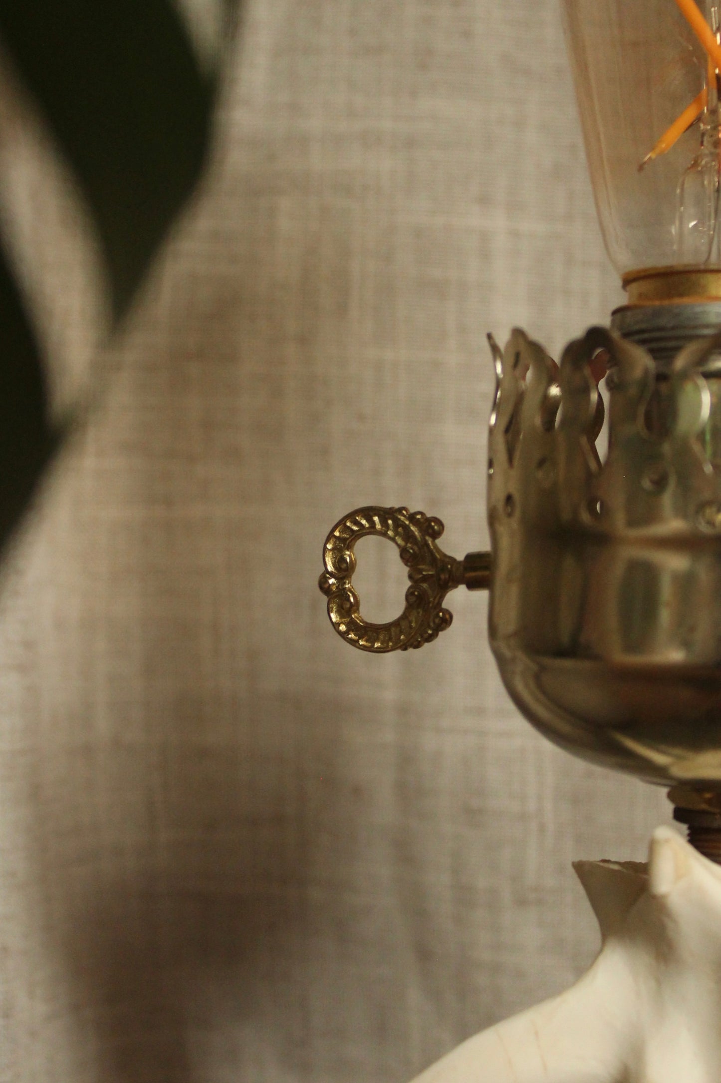 Ornate Deer Spine Lamp