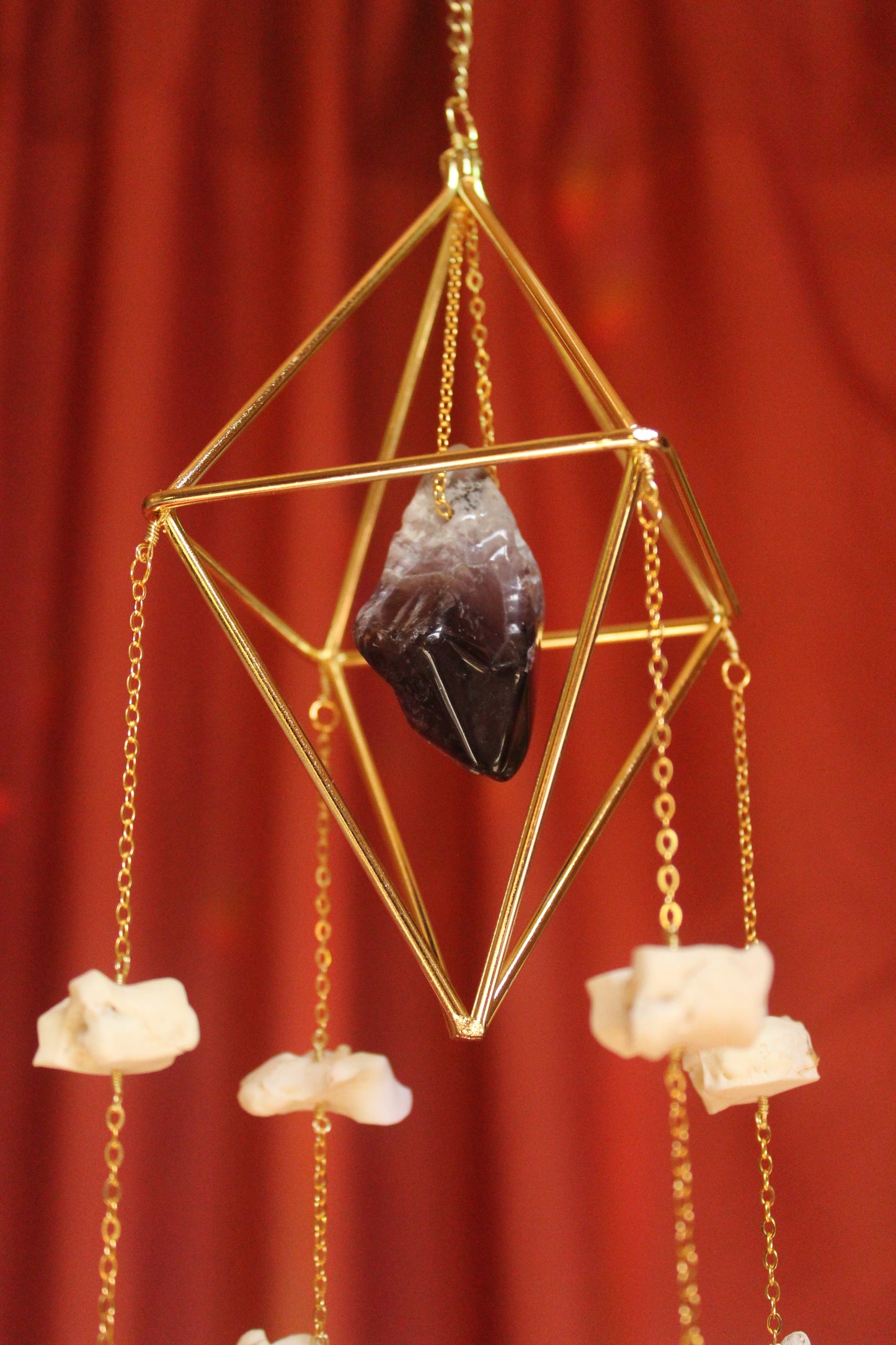 Amethyst Octahedron Suncatcher