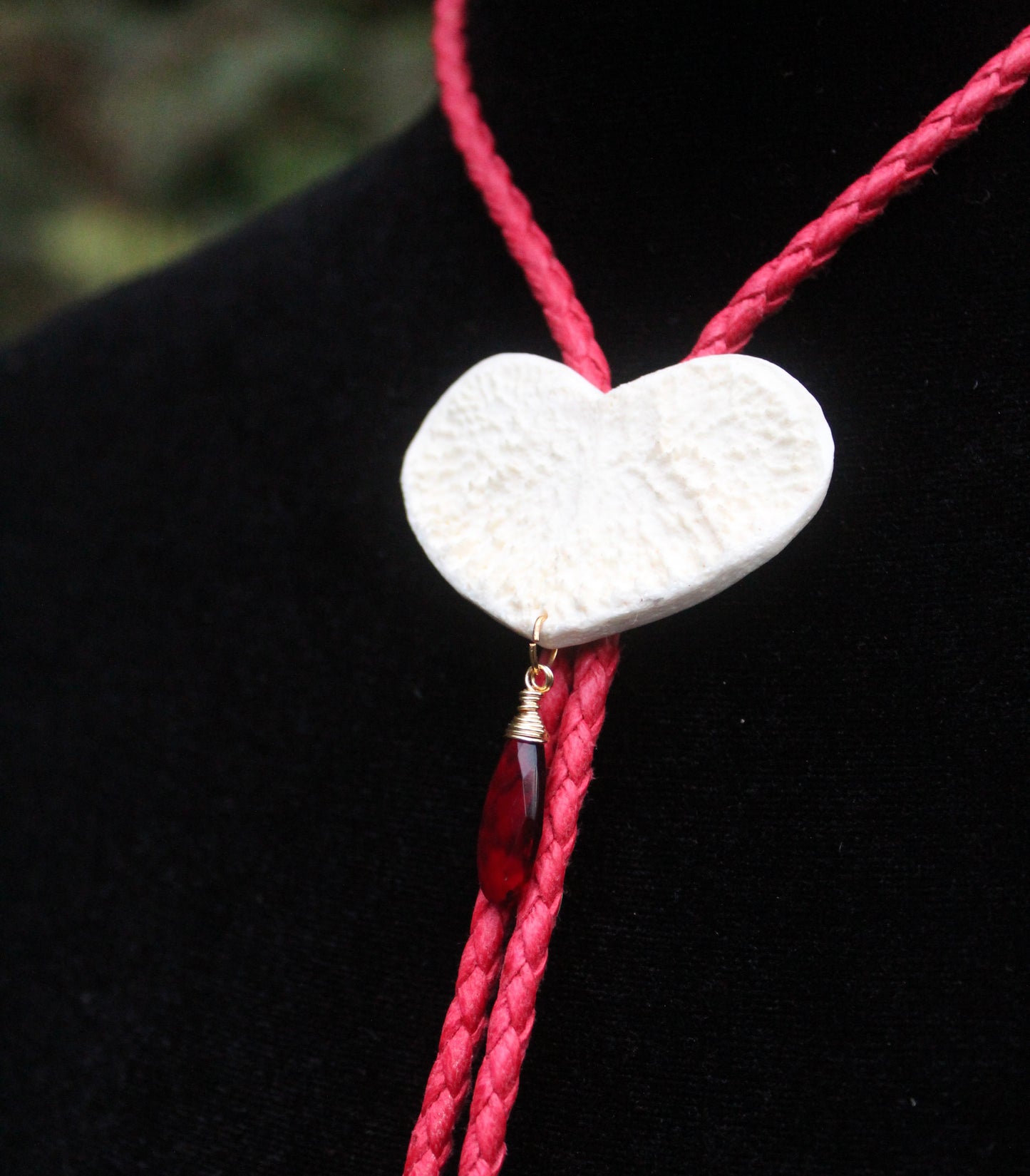 Bleeding Heart Bolo Tie