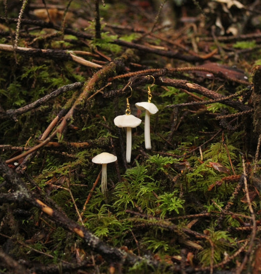 Deer Bone Mushroom Earrings GP