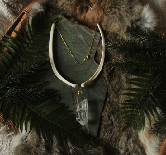 Deer Rib Quartz Necklace