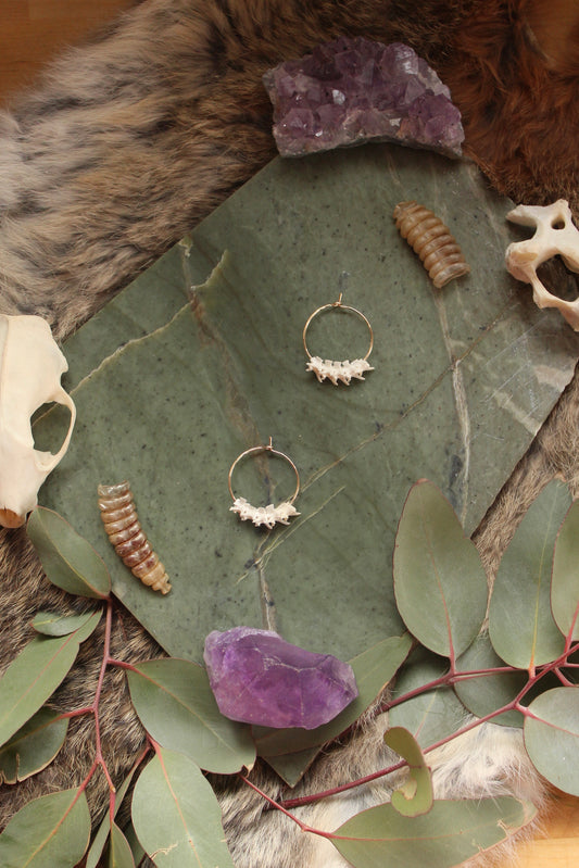 GF RattleSnake Vertebrae Hoops