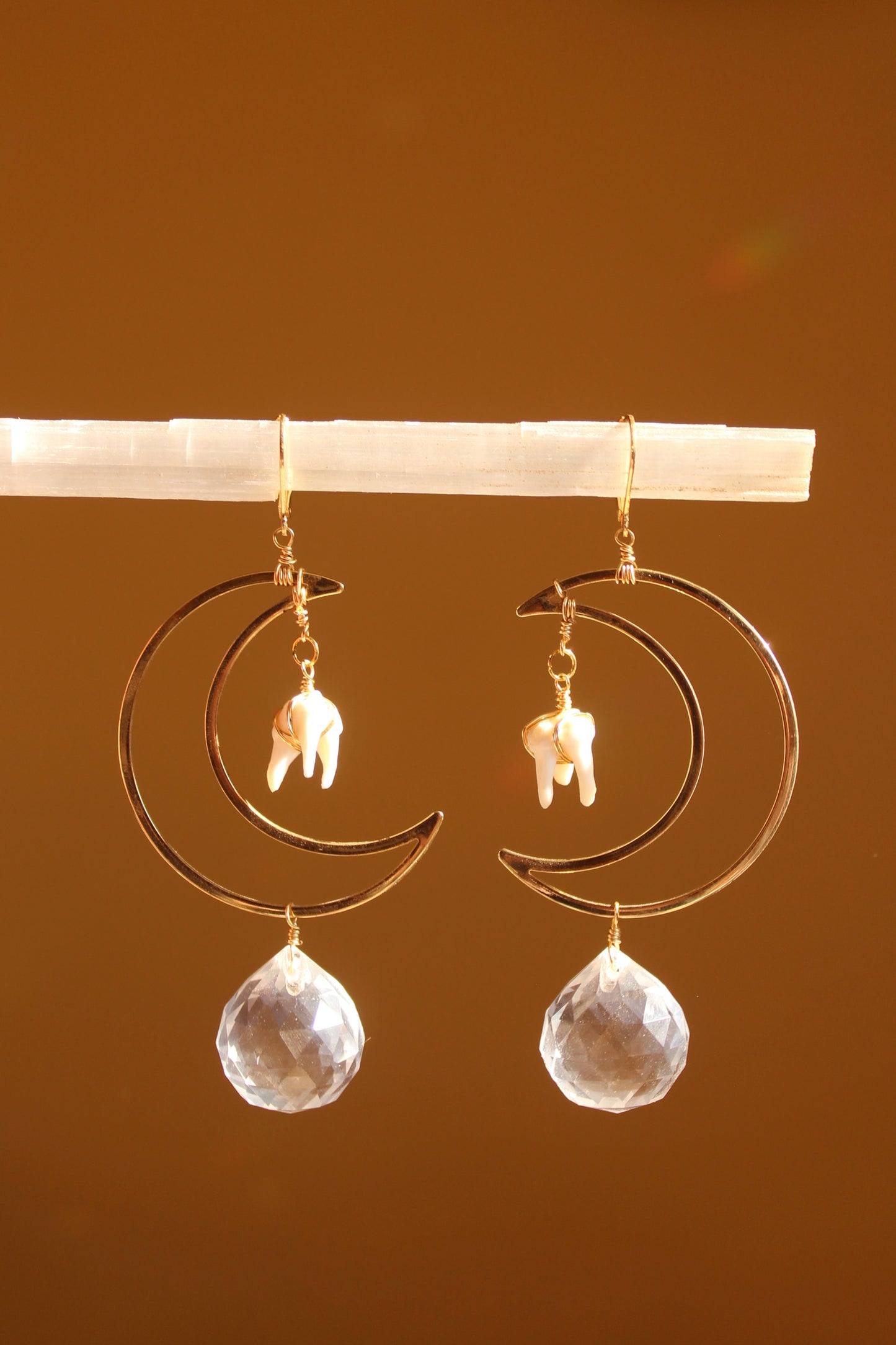 Raccoon Moon Suncatcher Earrings GP