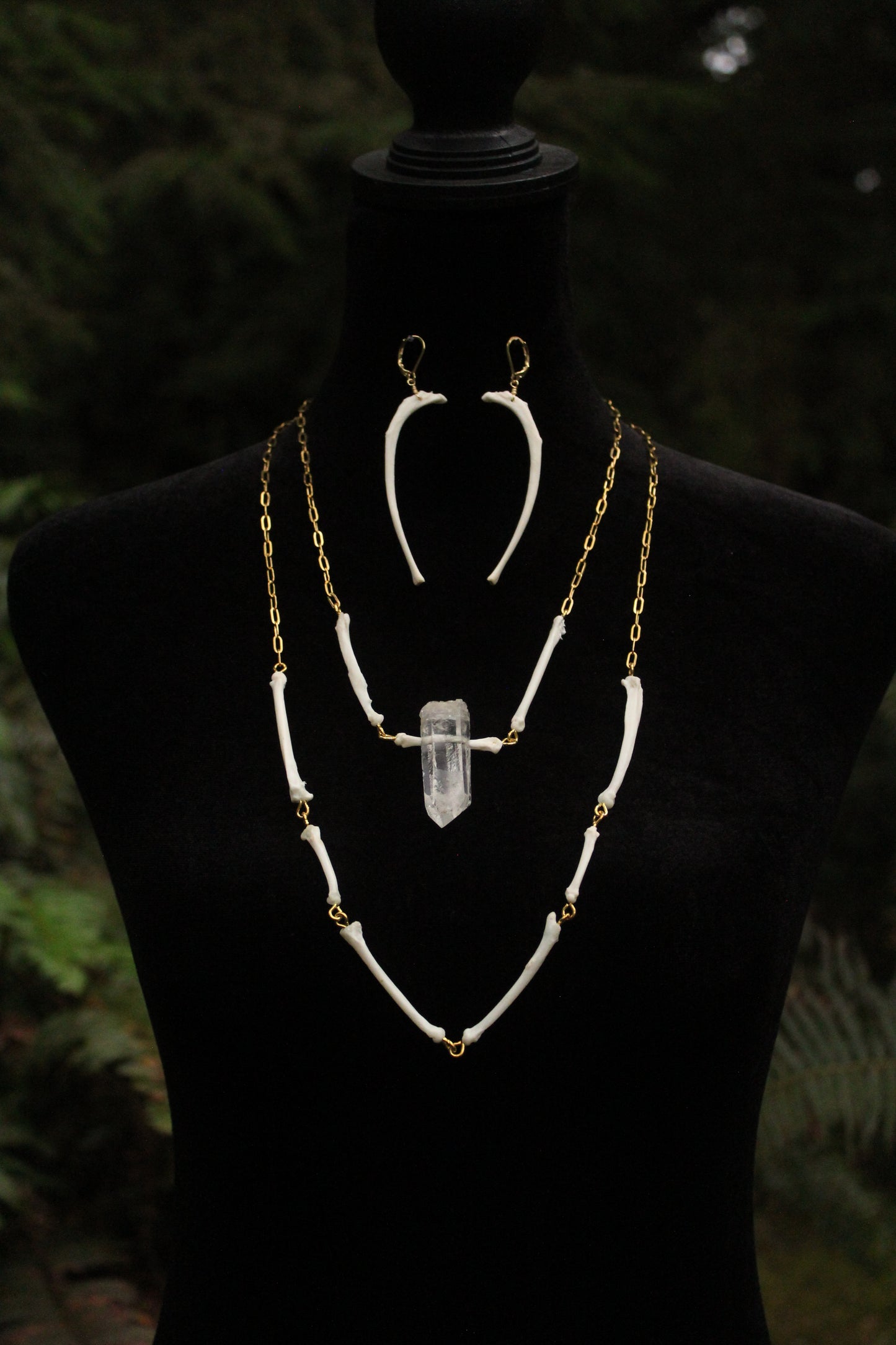 Feral Cat Paws Necklace/Waist Chain Set