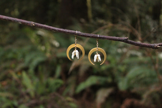 Raccoon Molar Moon Earrings