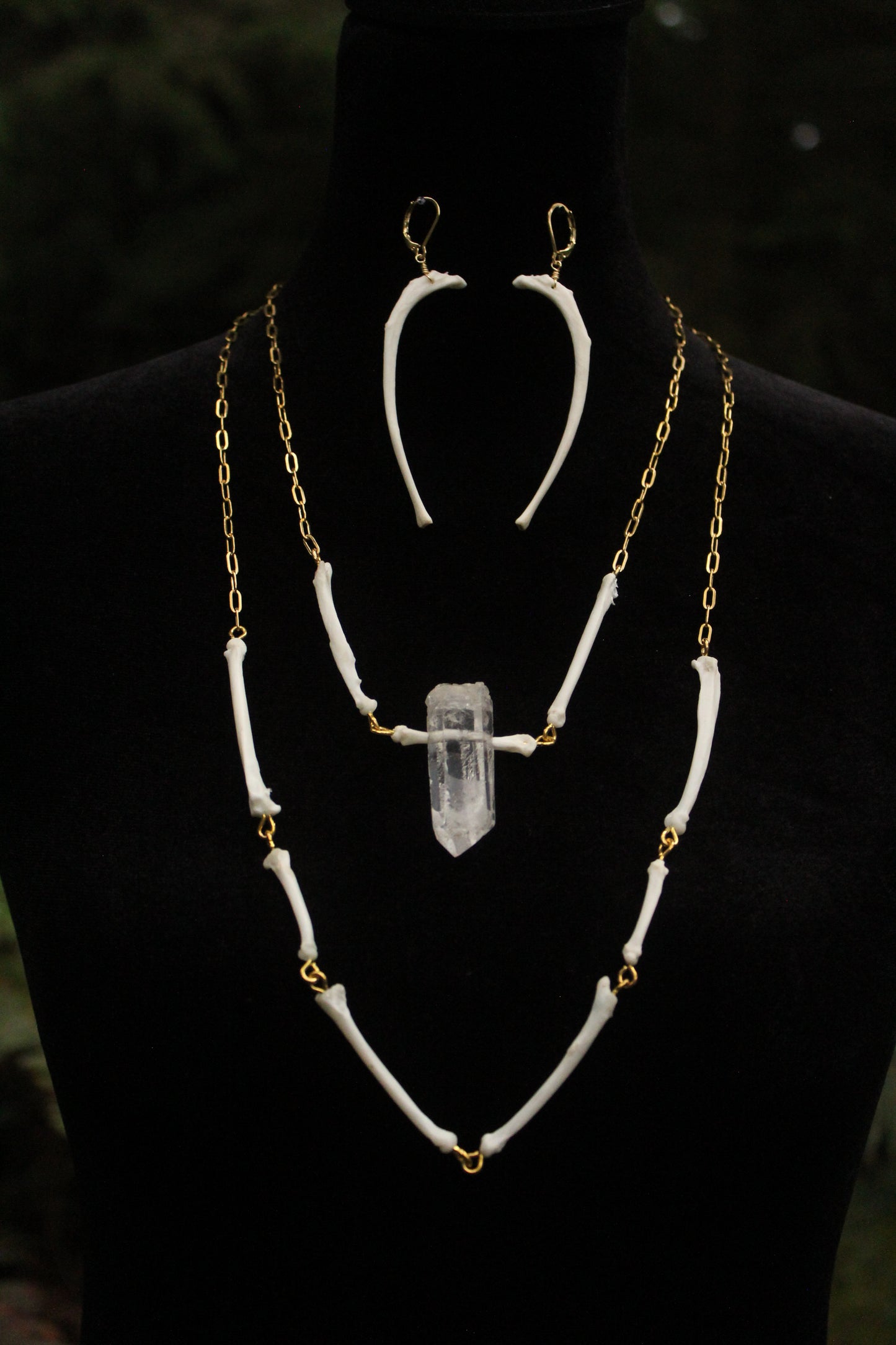 Feral Cat Paws Necklace/Waist Chain Set