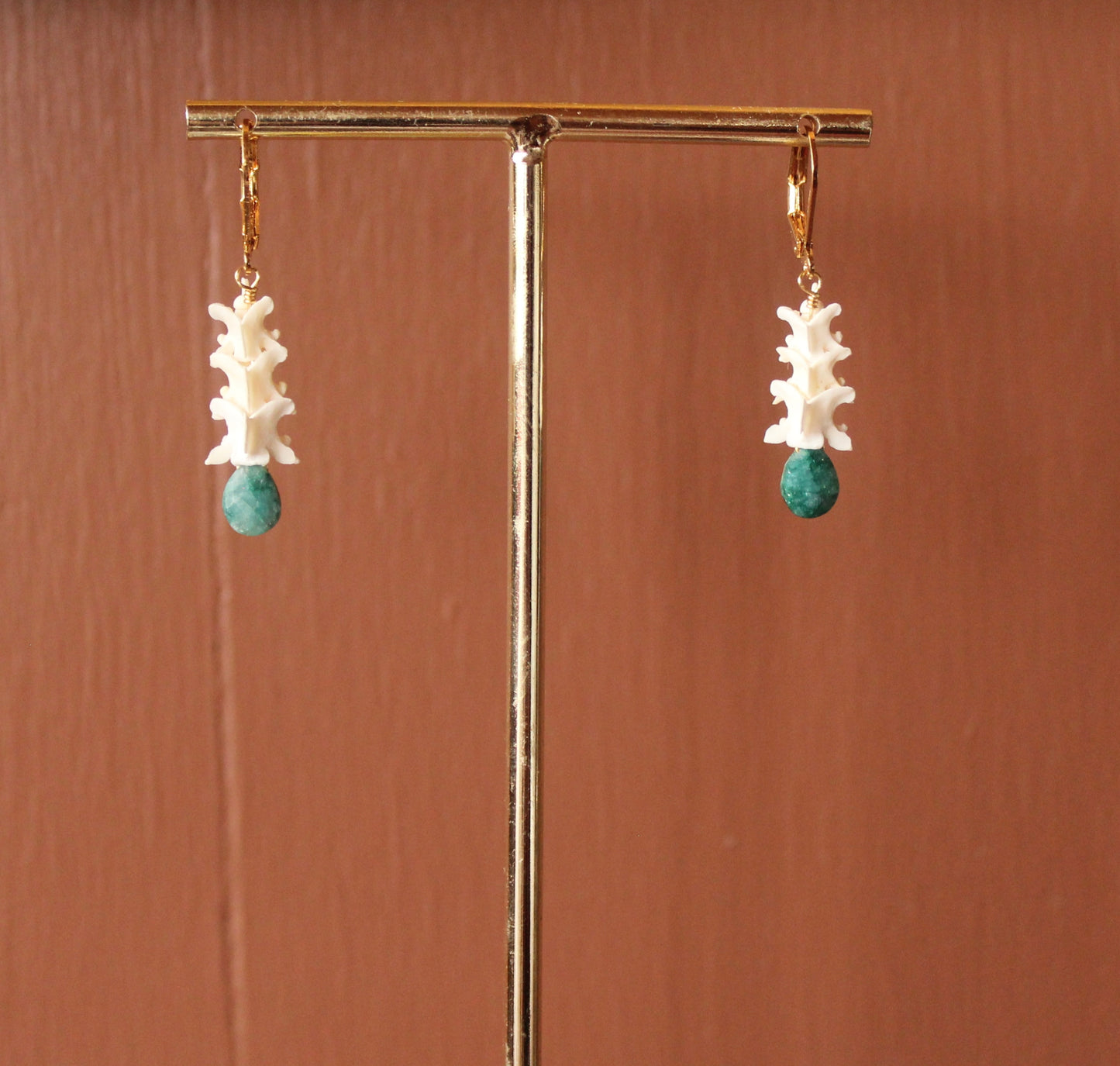 GF Emerald & Rattlesnake Drop Earrings