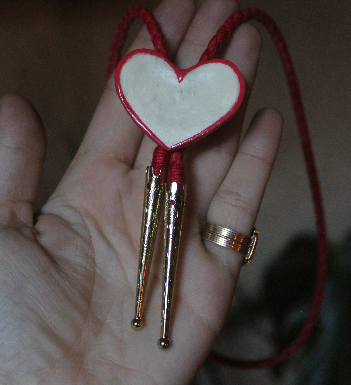 Red Heart Bolo Tie