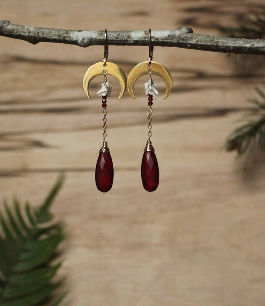 Bleeding Rat Spine Earrings