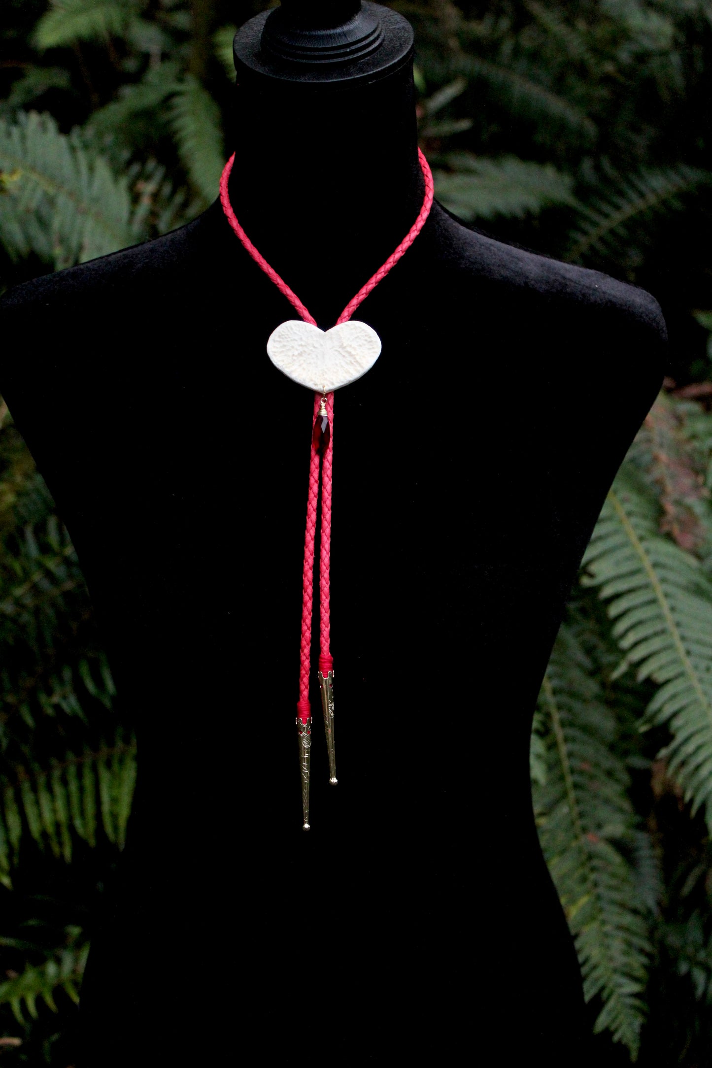 Bleeding Heart Bolo Tie