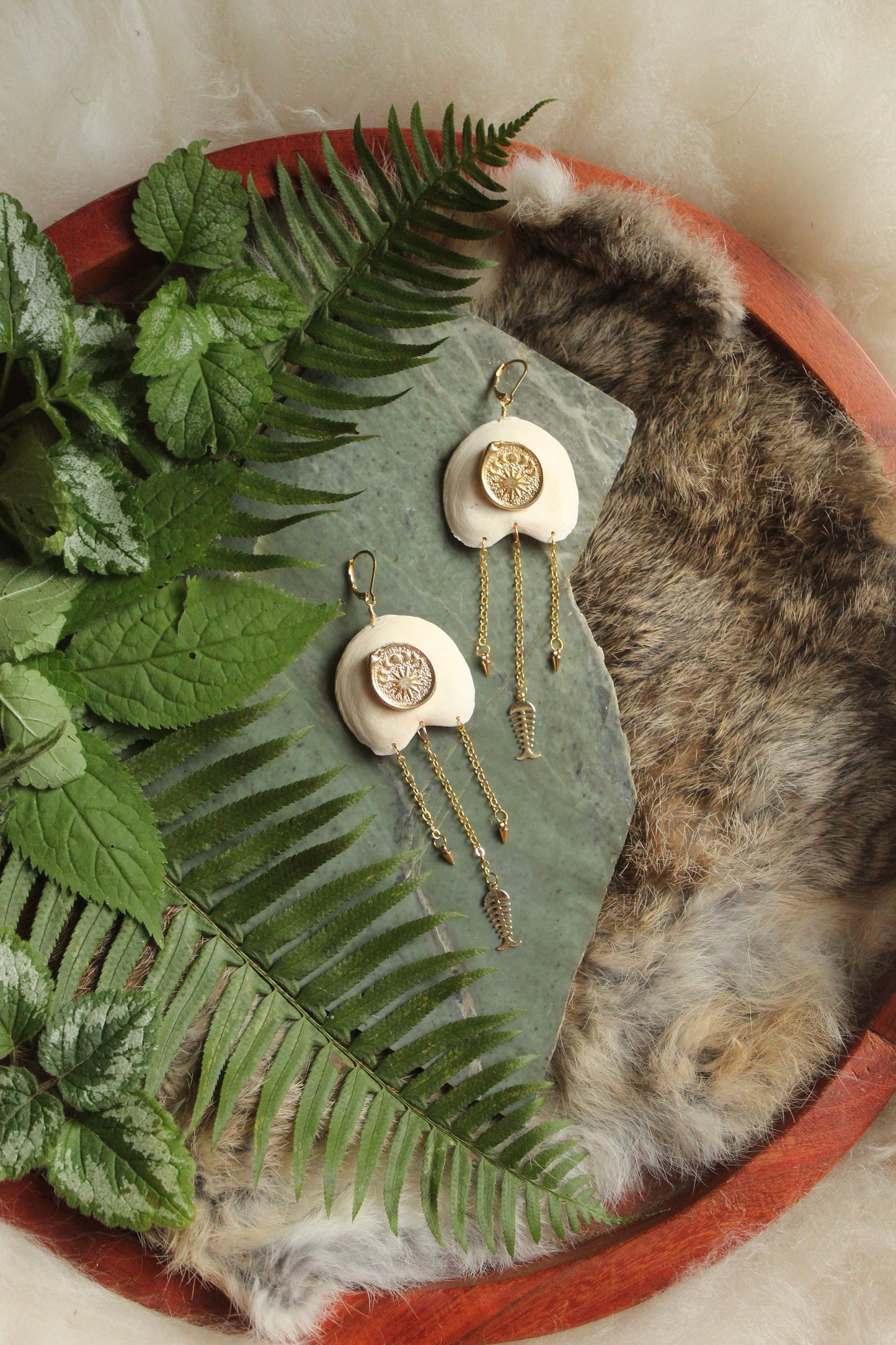Elk Bone Drop Earrings