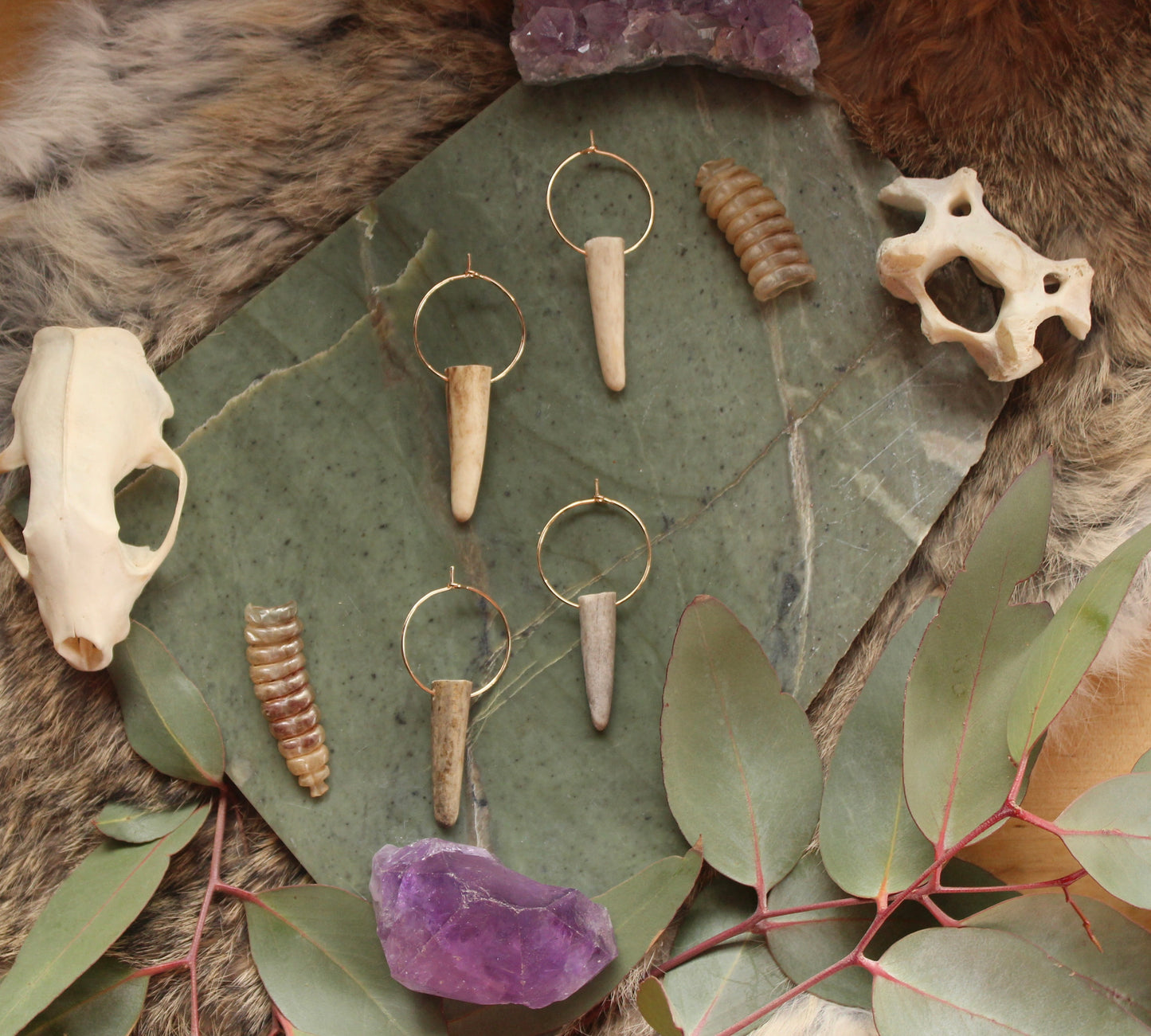 GF Antler Spike Hoops