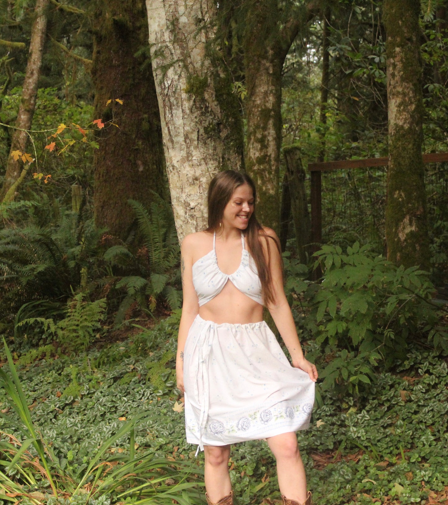 Blue Floral Set *Skirt Only*