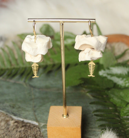 Elk Bone Fish Earrings GP
