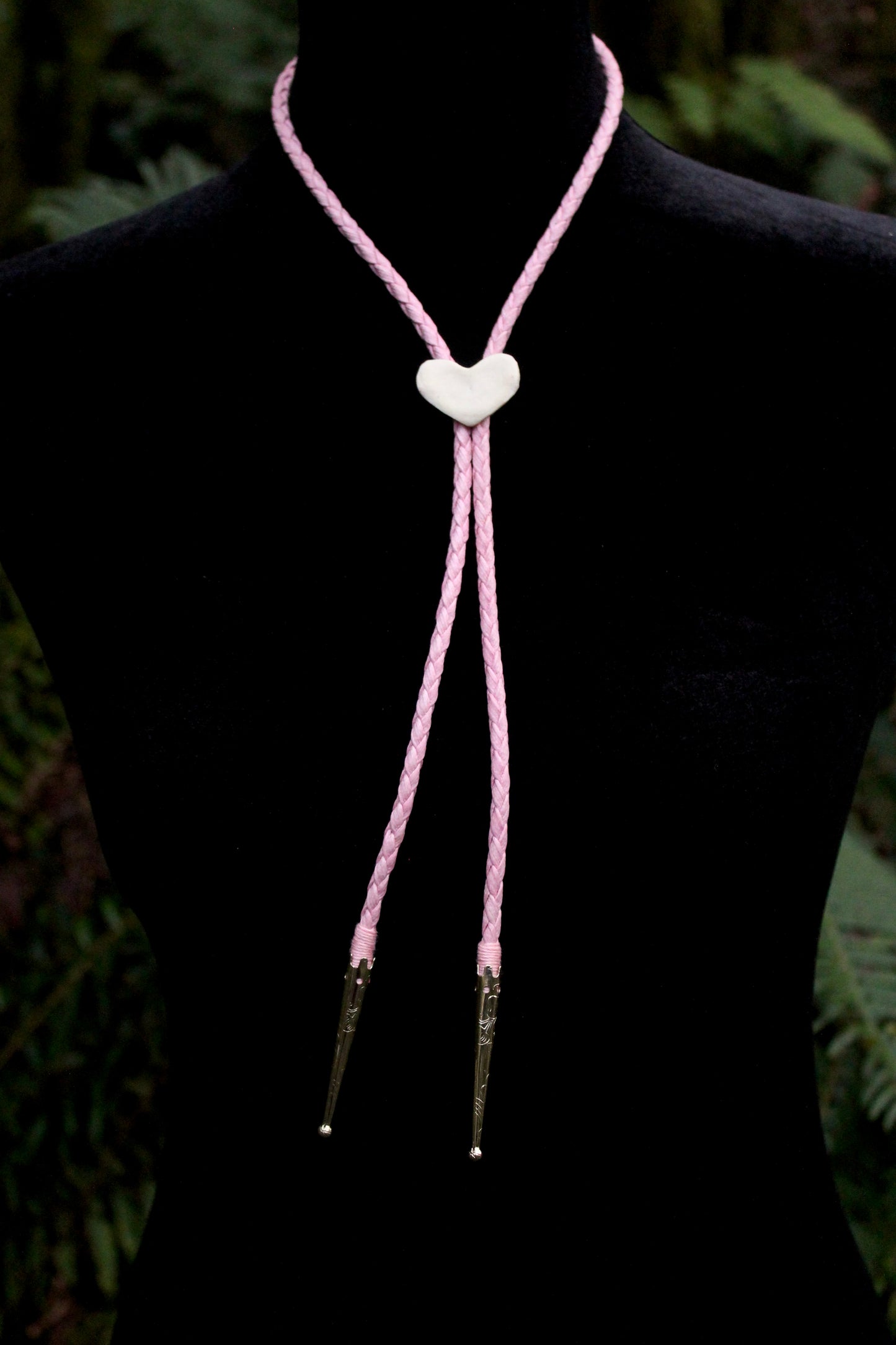 Pink Heart Bolo Tie