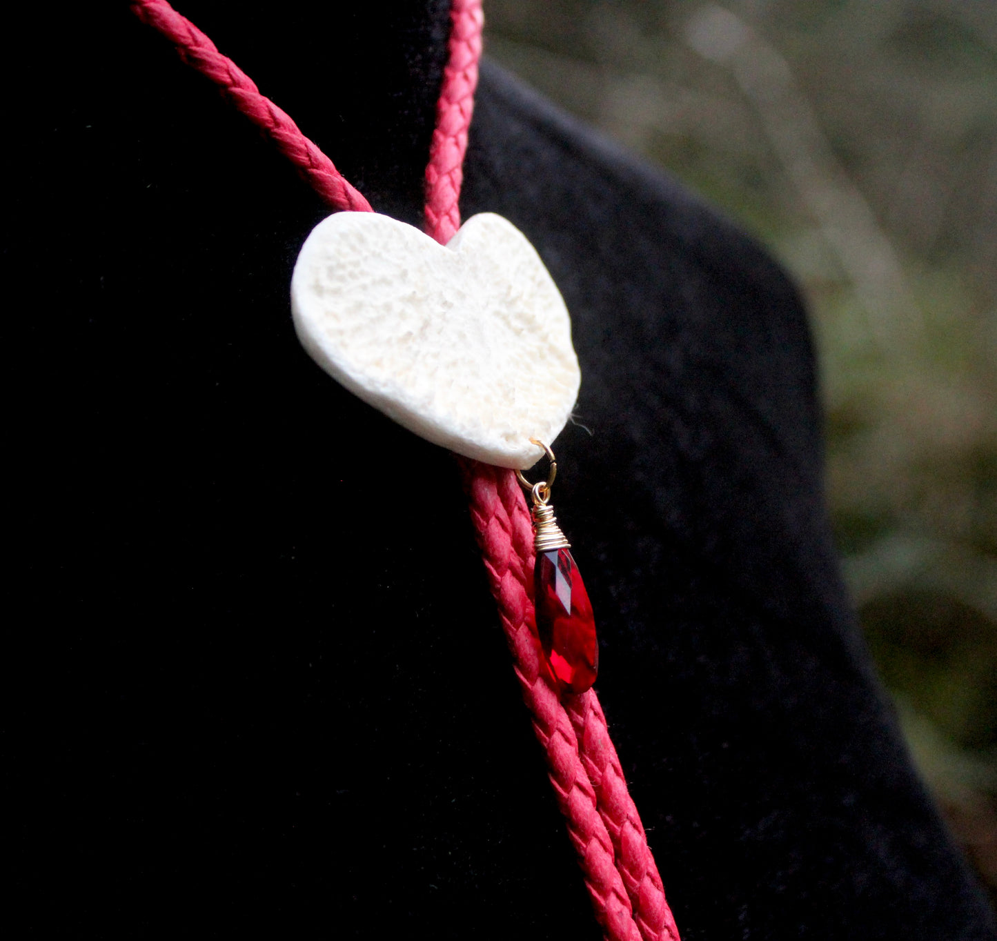 Bleeding Heart Bolo Tie
