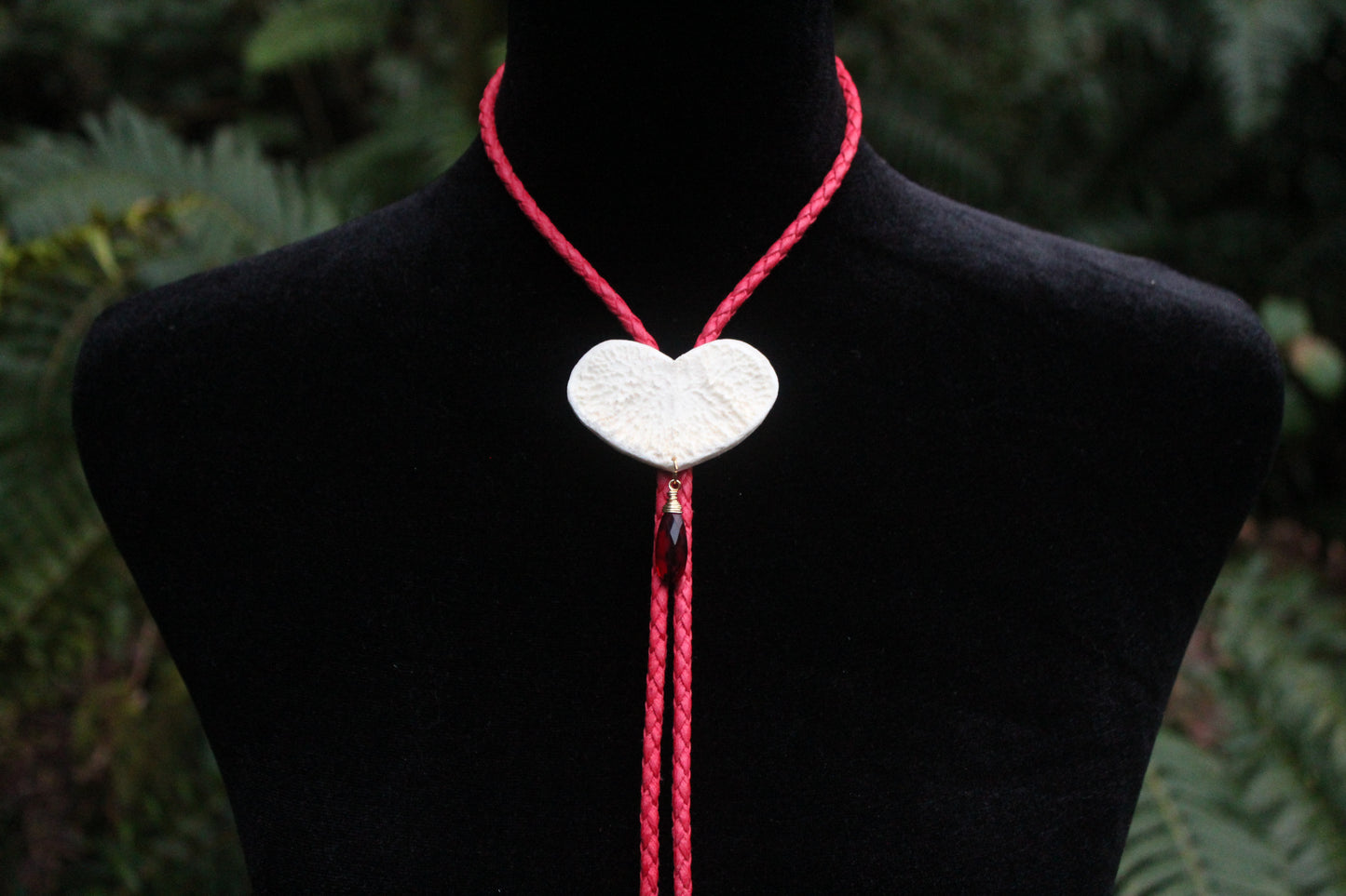 Bleeding Heart Bolo Tie