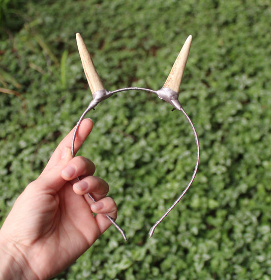Silver Wrapped Horn Headband