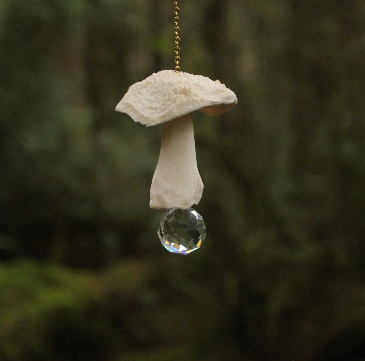 Elk Bone Mushroom Suncatcher