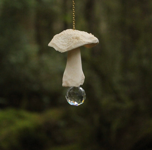 Elk Bone Mushroom Suncatcher