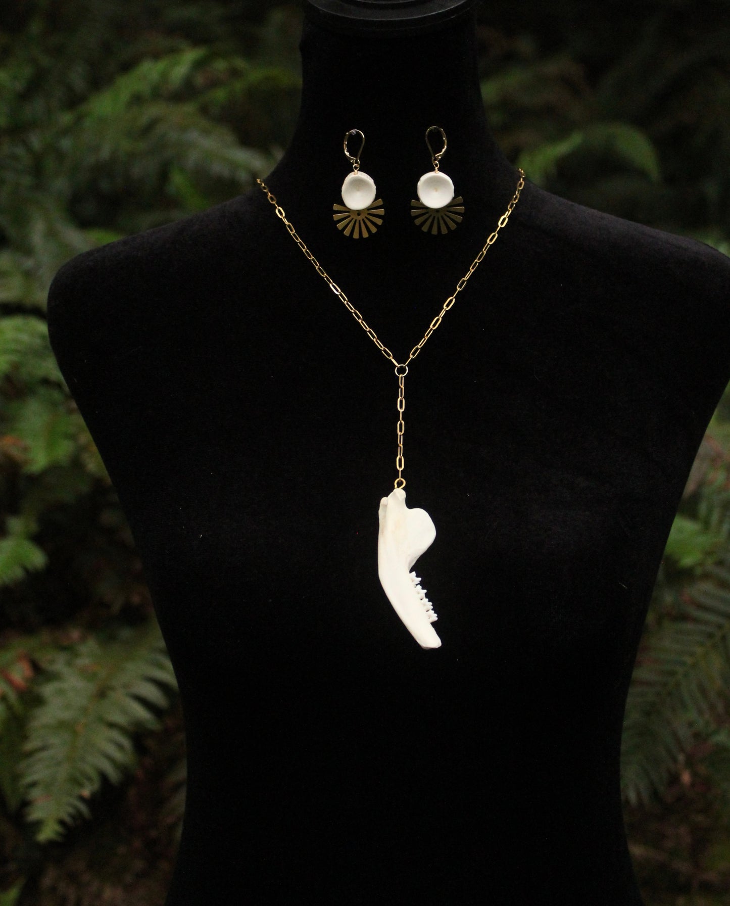 Possum Jaw Lariat Necklace
