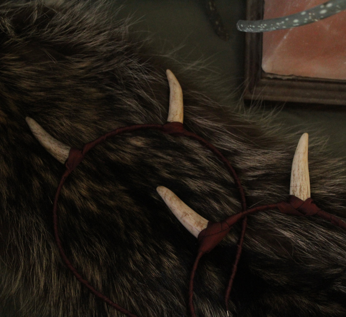 Brown Antler Horn Head Bands