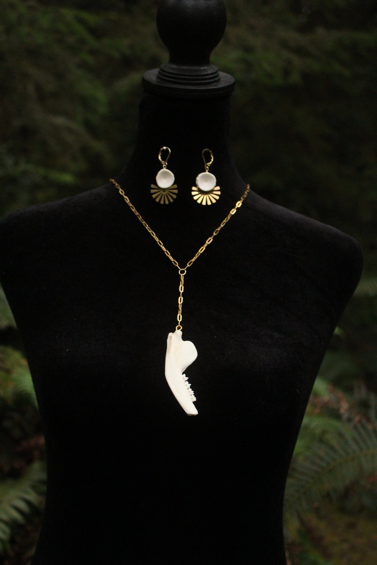 Possum Jaw Lariat Necklace