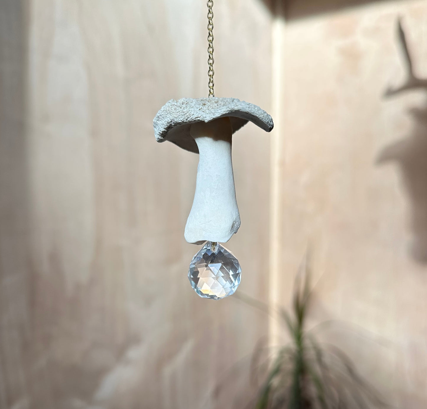 Elk Bone Mushroom Suncatcher