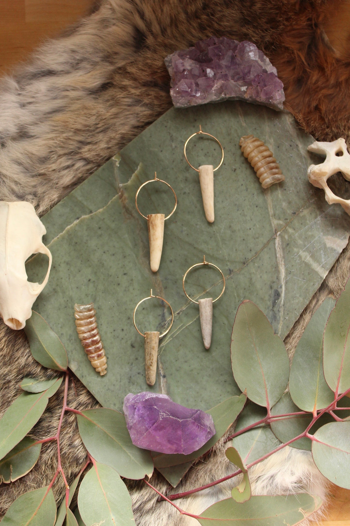 GF Antler Spike Hoops