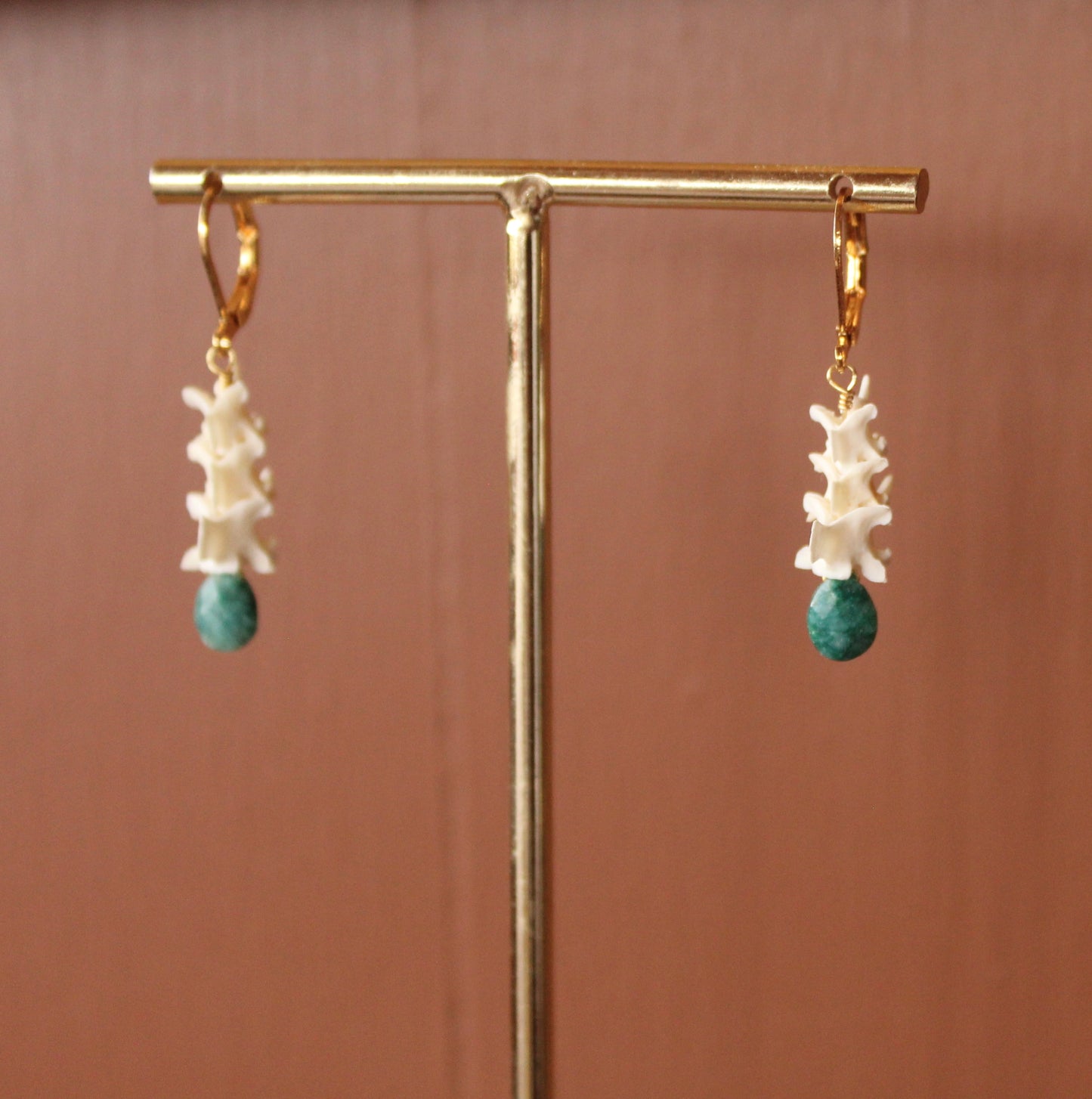 GF Emerald & Rattlesnake Drop Earrings