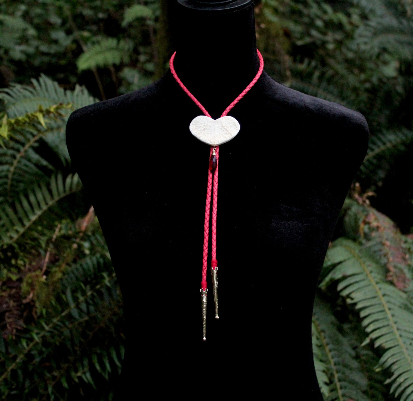 Bleeding Heart Bolo Tie