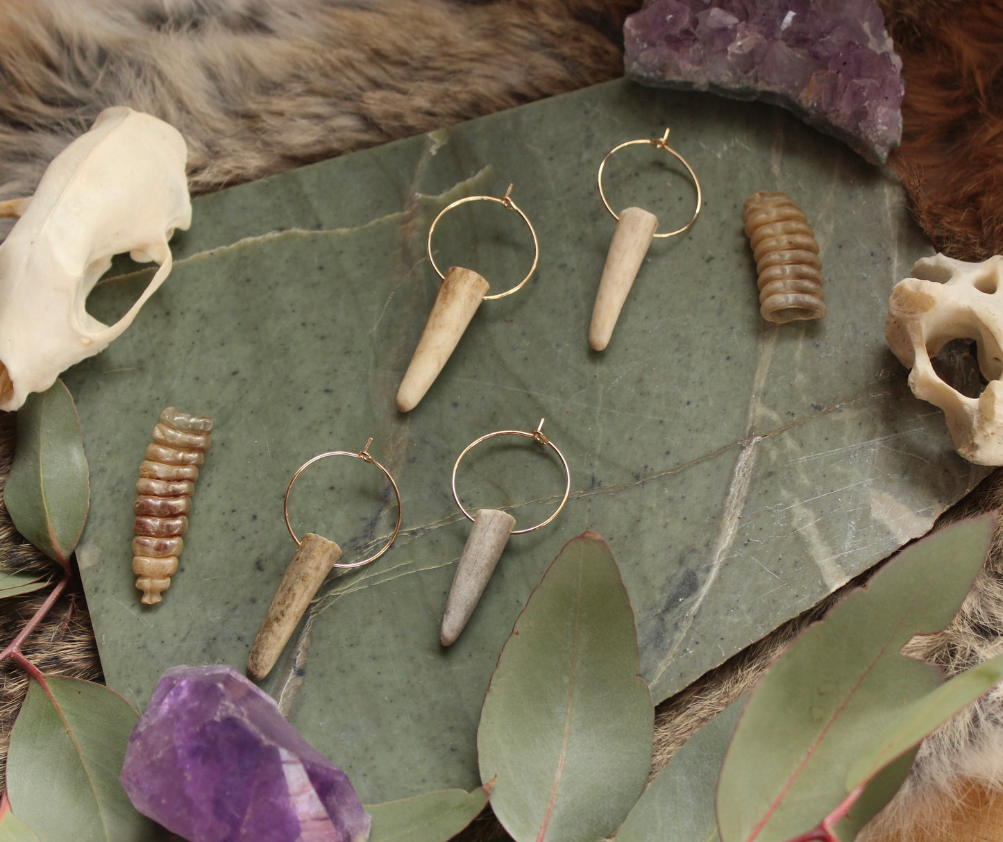 GF Antler Spike Hoops