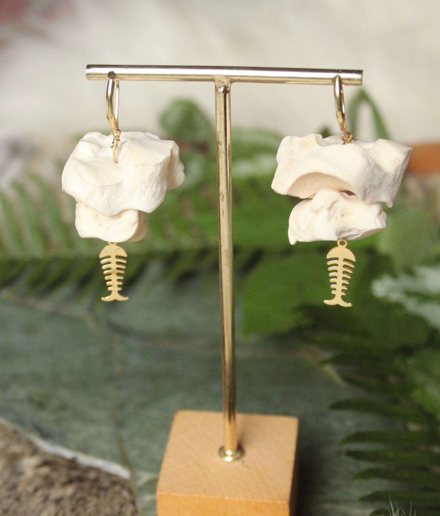 Elk Bone Fish Earrings GP