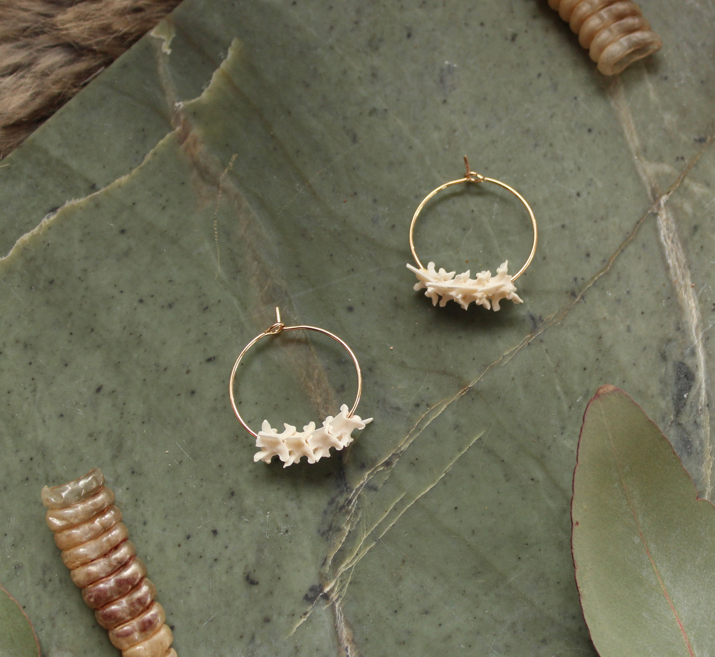 GF Rattlesnake Vertebrae Hoops