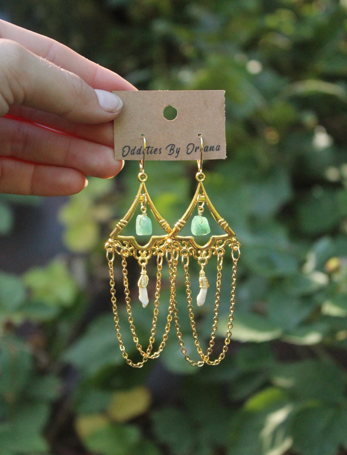 Raccoon Tooth Chandelier Style Earrings