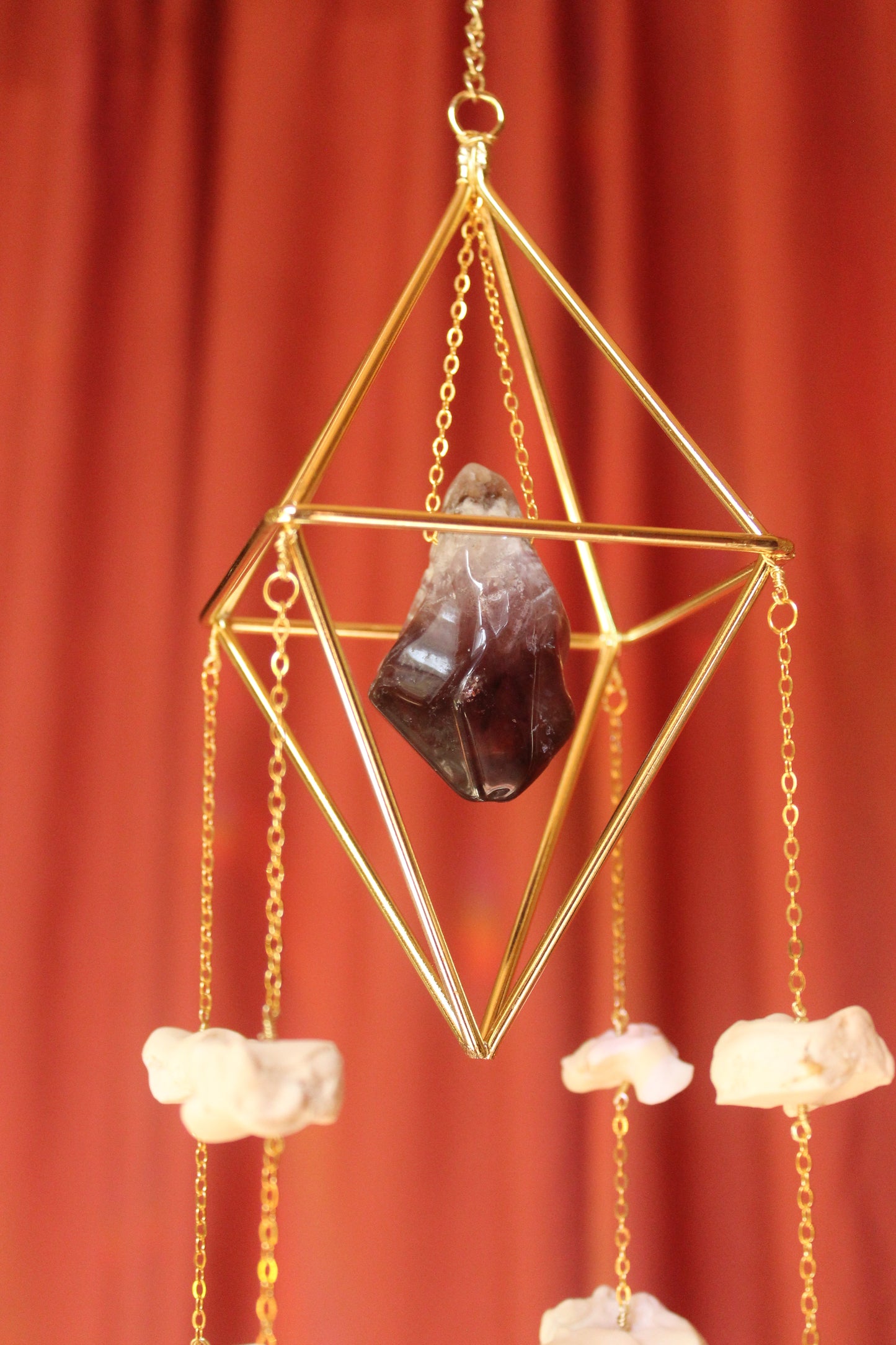 Amethyst Octahedron Suncatcher