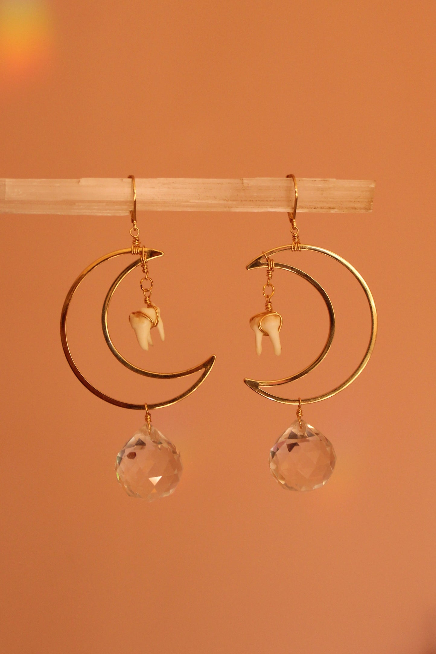 Raccoon Moon Suncatcher Earrings GP